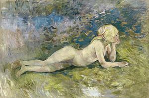 Liggend naakt herderinnetje, Berthe Morisot