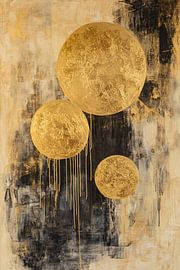 Goldene Kreise auf abstraktem Hintergrund von Art & Soul Creations