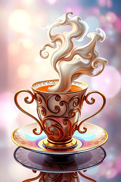 Kaffee oder Cappuccino Dynamik Art von Egon Zitter