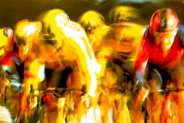 Le peloton cycliste devient jaune
