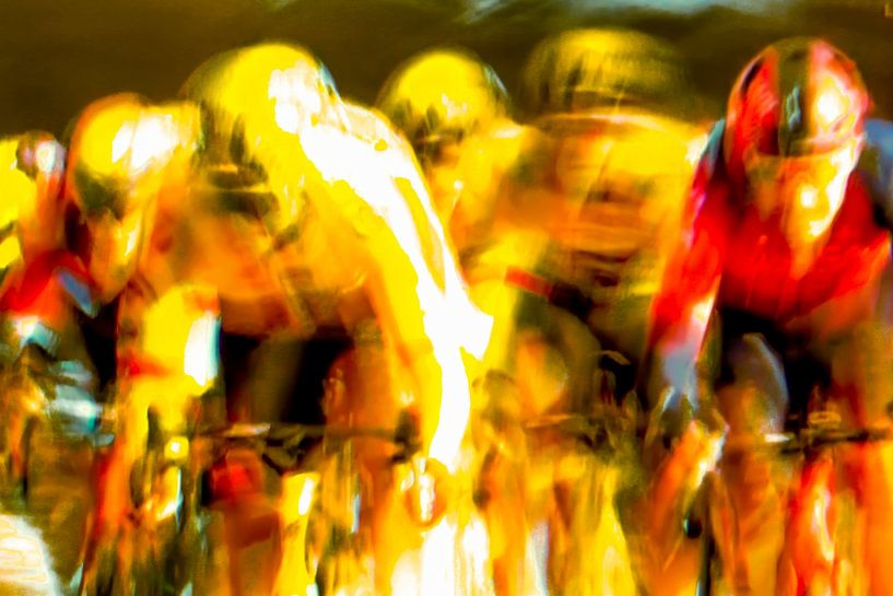 The cycling peloton turns yellow by Studio Koers