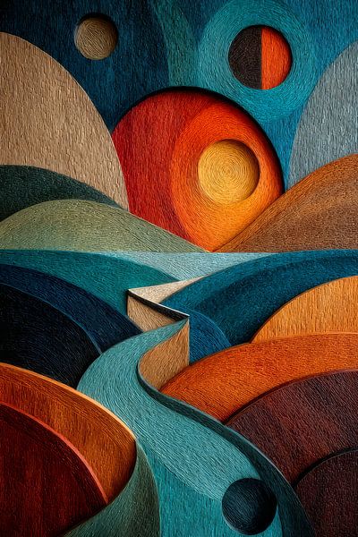 bunte fiktive Landschaft von Egon Zitter