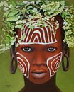 Afrikanische Schönheit mit Kopfschmuck von Marita Zacharias Miniaturansicht