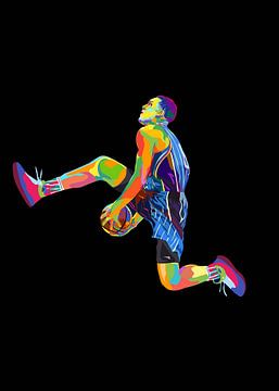 basketball in pop art by IHSANUDDIN .