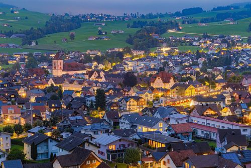 Een avond in Appenzell, Zwitserland