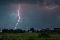 Lightning over the countryside in Eastern Europe by Menno van der Haven thumbnail