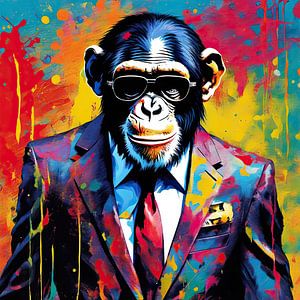 Pop Art Schimpanse 06.54