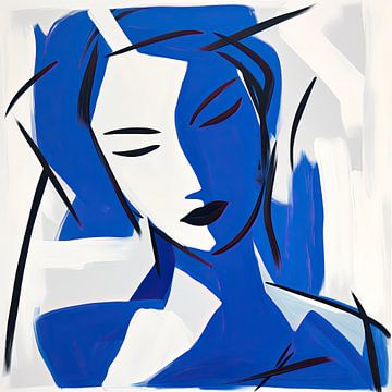 Portrait blue by ARTEO Paintings