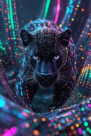 schwarzer Panther in kreativen Matrix - 1