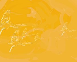 Birds flying high by -BLOOS-