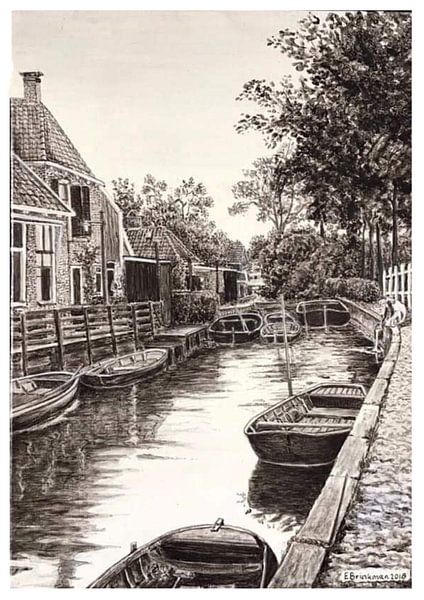 Gedempte Haven Grouw omstreeks 1910 van Richard Brinkman