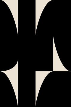 Formes noires Art minimaliste rétro II sur Dina Dankers