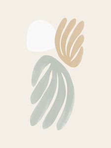 Moderne Koralle NO.2 | Salbei Grün