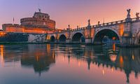 Pont de San Angelo et Castel Sant Angelo au lever du soleil par Henk Meijer Photography Aperçu
