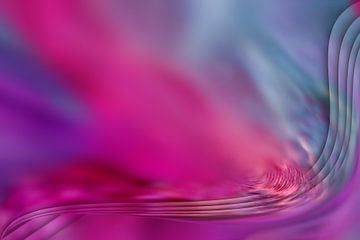 Abstrakte Alcohol-Ink-Malerei, digitalisiert, Pink, Grün und Violett
