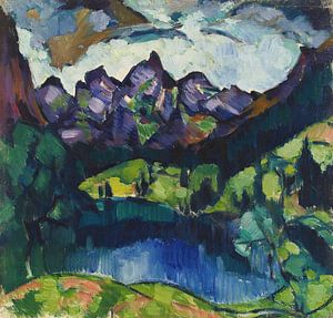 Konrad Mägi - Landschaft von Obersdorf (1922)