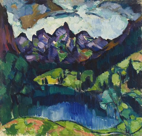 Konrad Mägi - Landschap van Obersdorf (1922)