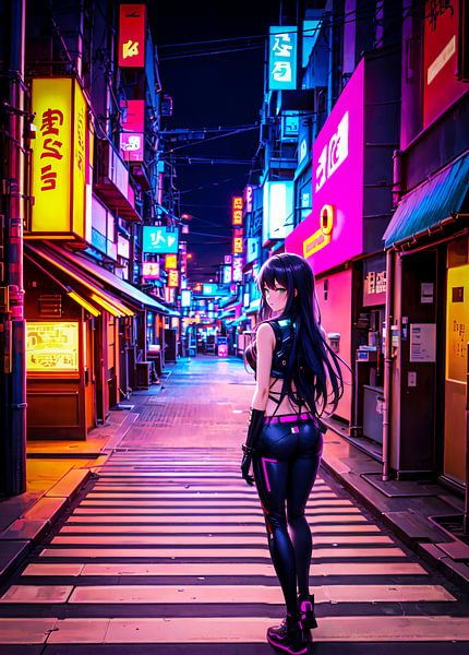 Cyberpunk Style Anime Girl Japan par Ruzerin