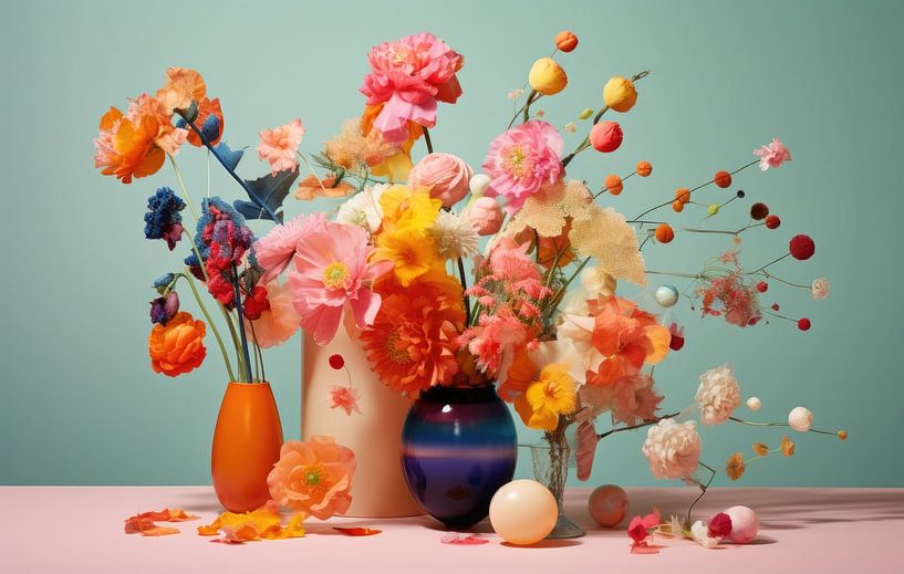 Buntes Blumenstillleben von studio snik.