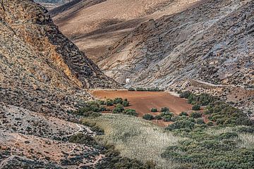 Vallei in het noorden van het Canarische eiland Fuerteventura van Harrie Muis
