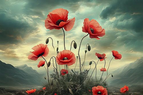 klaproos fantasie waterverf