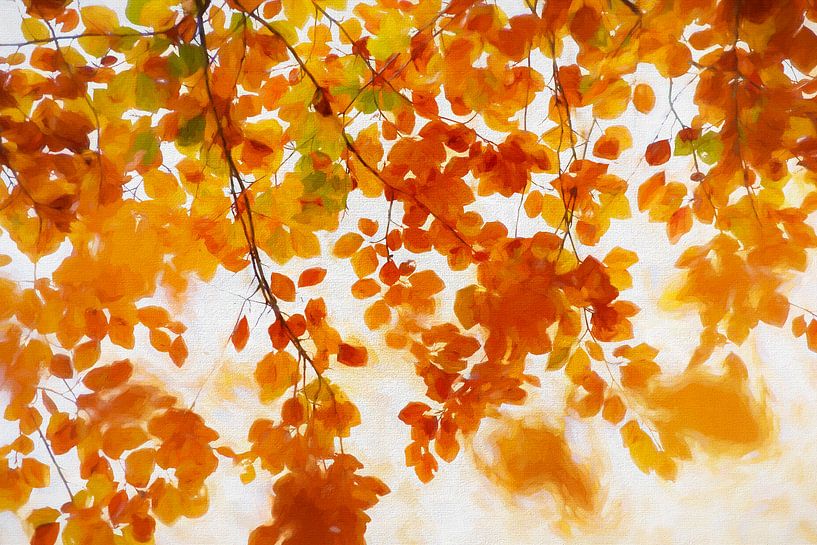 Feuilles d&#039;automne dans le style de la peinture par Francis Dost