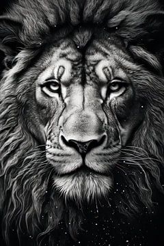 Portrait de lion sur Thea