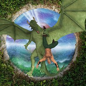 Fantasy Drache Mann von Beate Braß