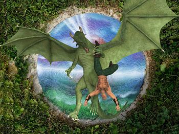 Homme dragon fantastique