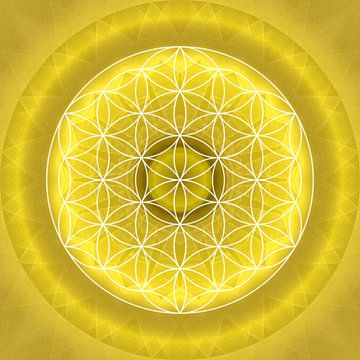 Solarplexus Chakra mit Blume des Lebens von Christine Bässler