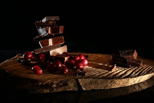 Schokolade mit Preiselbeeren