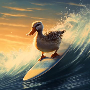 Surfing Duck von YArt