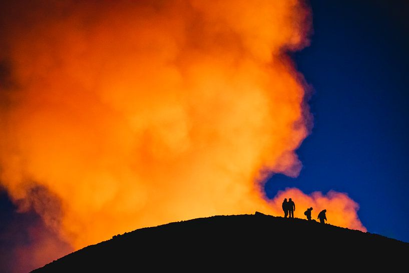 Steaming clouds of smoke from the volcano by Martijn Smeets