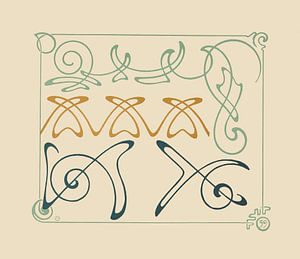 Abstract design based on arabesques (1900) von Alphonse Mucha