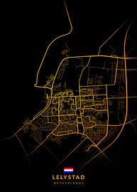 Carte de la ville de Lelystad sur Kenda Maruyama