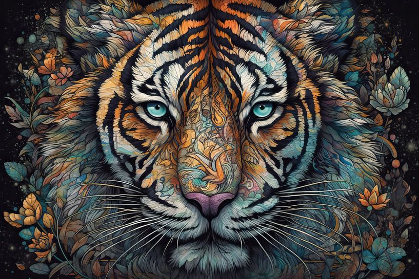 Schilderij  Eyes Of The Tiger van ARTEO Schilderijen