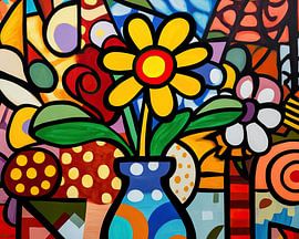 Fröhliche Farben und Blumen von ARTEO Gemälde