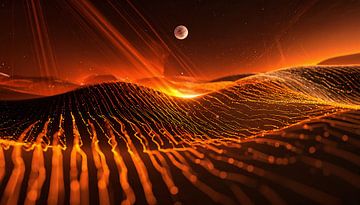 Traumwelt in orangefarbener Farbe von Mustafa Kurnaz