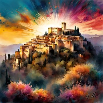 Alhambra Blüht von Mellow Art