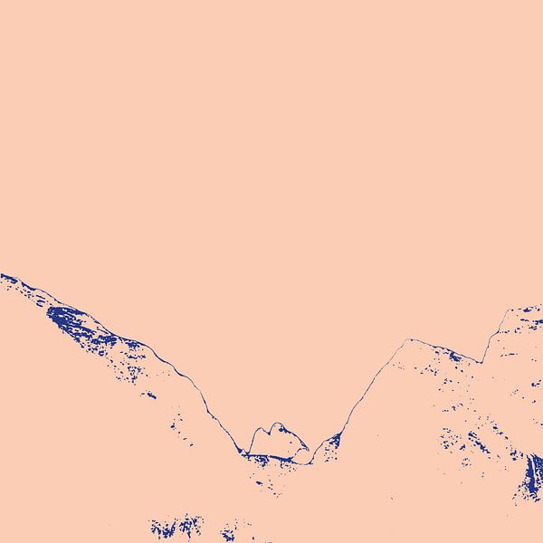 Yama - Mountain peaks in the Italian Dolomites line print by Buro JEB ~ Studio NotARTificial