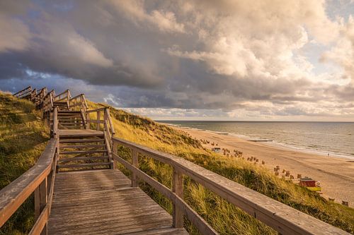 Chemin des dunes et plage de Wenningstedt, Sylt sur Christian Müringer
