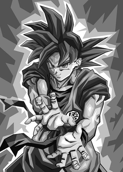 Goku Super Saiyan God van Dico Hendry