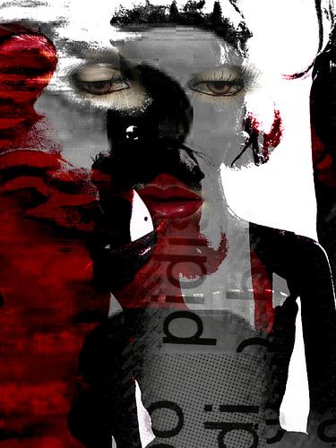 Red lips, eyes and Barbie