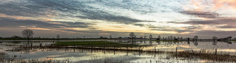 Terre noyée près de Heusden (Pays-Bas, panorama) par 2BHAPPY4EVER photography & art