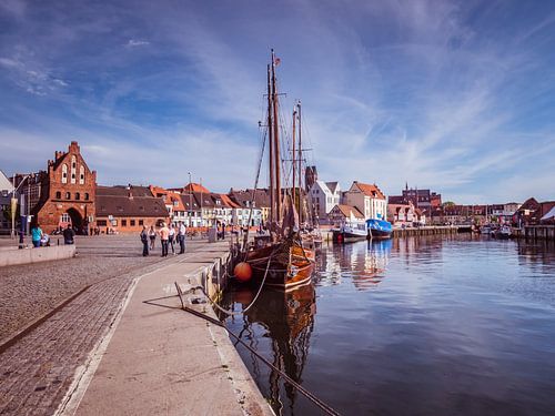 Oude haven van Wismar in Mecklenburg-Voor-Pommeren