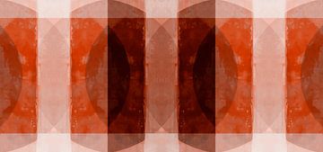 Modern Scandinavisch Bauhaus Abstractie Organisch Warm van Mad Dog Art
