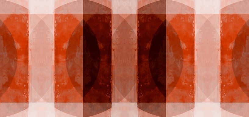 Modern Scandinavian Bauhaus Abstraction Organic Warm by Mad Dog Art