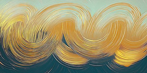 Modern abstract goud