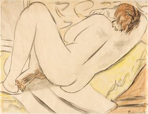 Max Beckmann - Slapend naakt (1938)