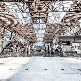 industrial hall with machinery by okkofoto